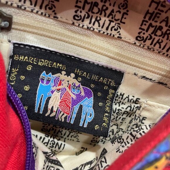 VTG LAUREL BURCH CATS CROSSBODY SHOULDER BAG QUILTED FOLK ART CAT LOVERS KAWAII - Picture 12 of 16